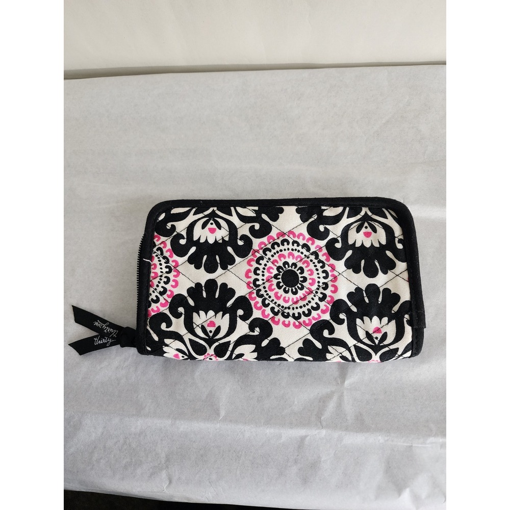 Vera Bradley zip-around accordion wallet in the retired Canterberry Magenta